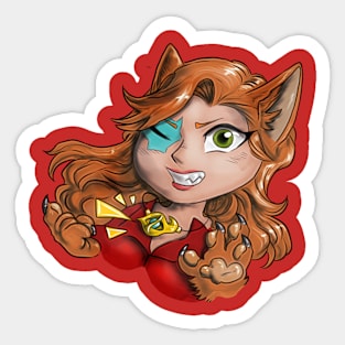 Chibi Fox with Eye of Odin Sticker